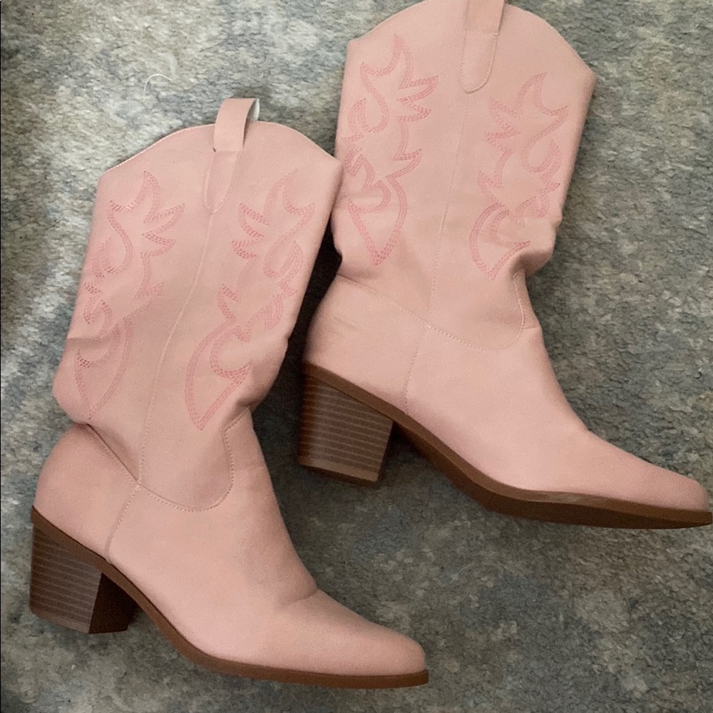 Pink Western Boots